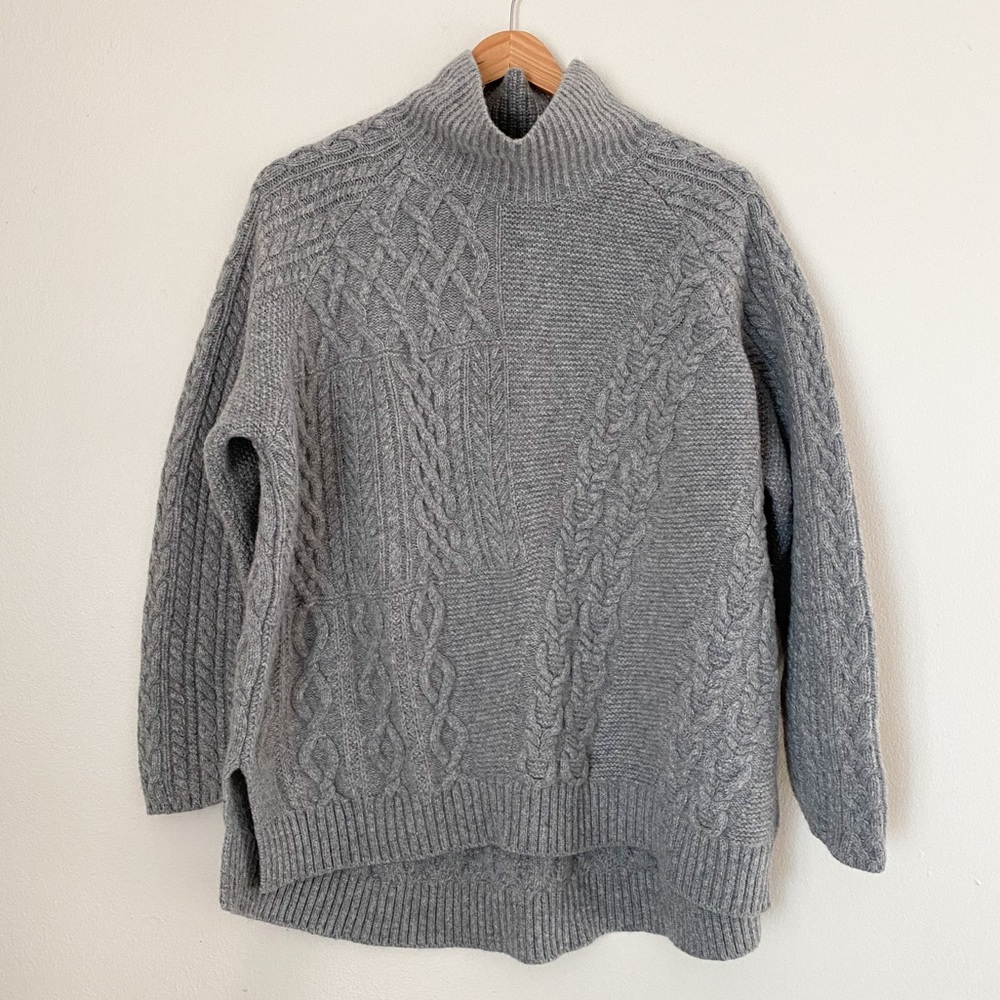TOMORROWLAND Wool Blend Cable Knit Sweater